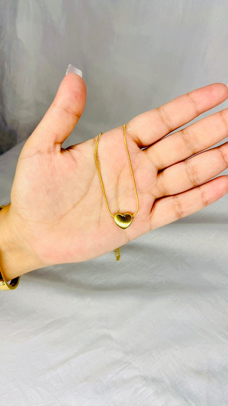 Golden Whisper Heart Pendant