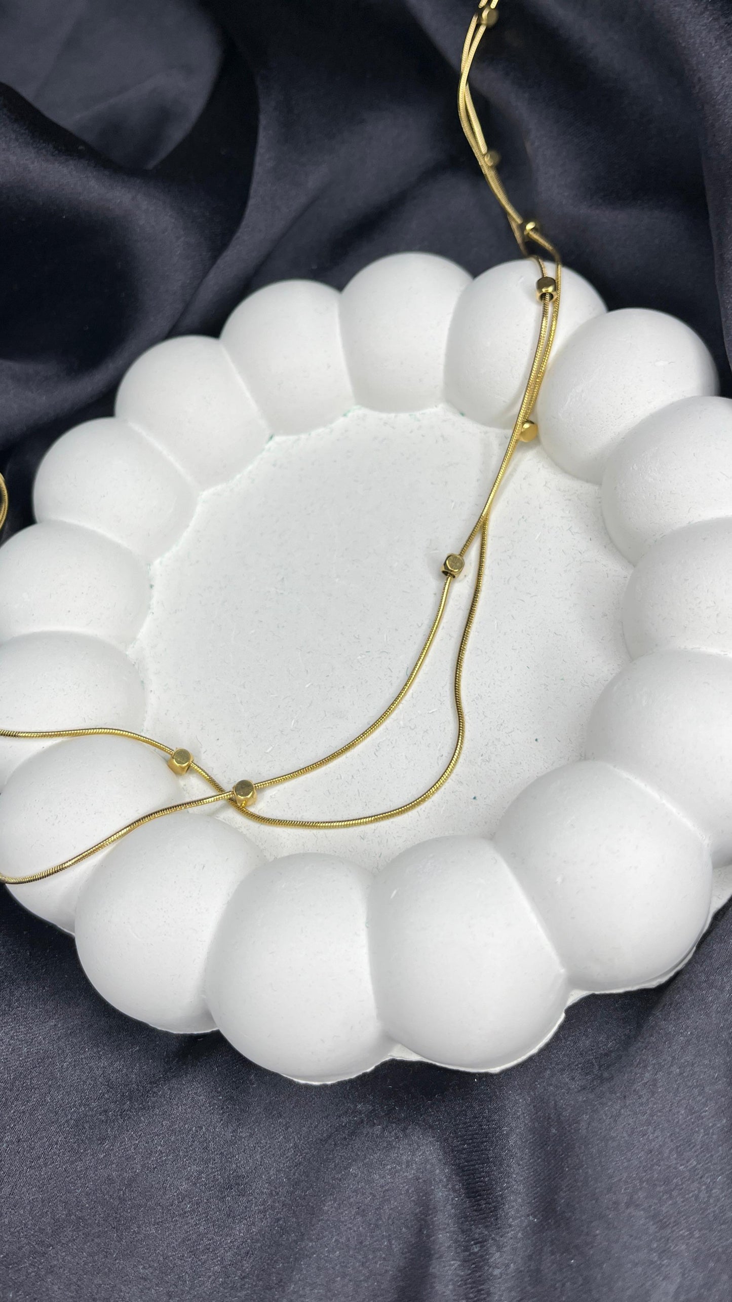 Golden Bead Glide Necklace