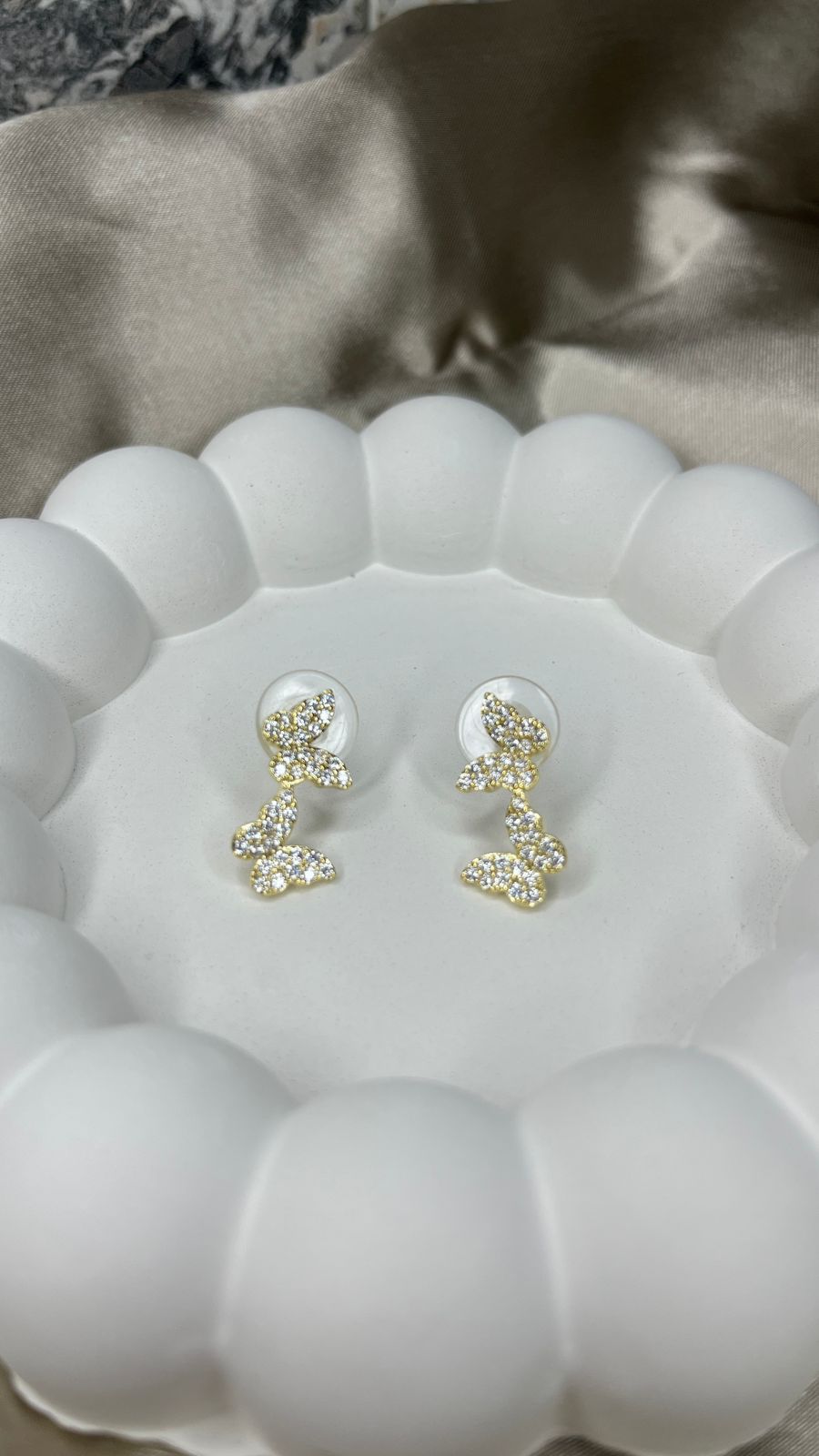 Elegant butterfly stud earrings